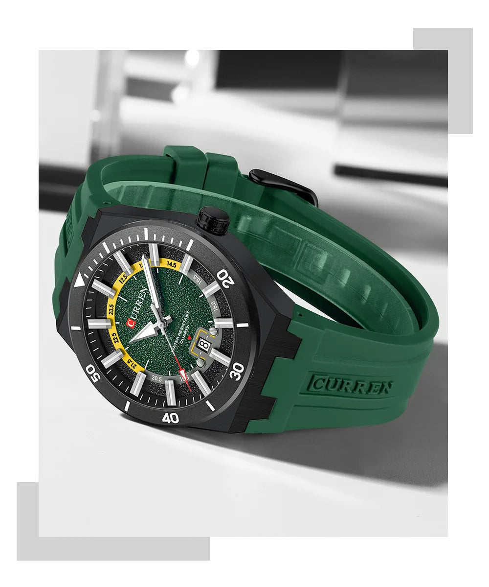 Mens Watches Analog Quartz Sports Unisex 30M Waterproof Watch for Men Military Time with Second Hand Glowing Easy to Read Dial