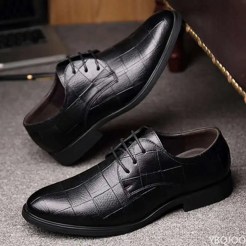 2026Mens Business Leather Shoes Soft Soled Comfortable Formal Shoe Casual Versatile Work Footwear Fashion Light Male Shoes Homme