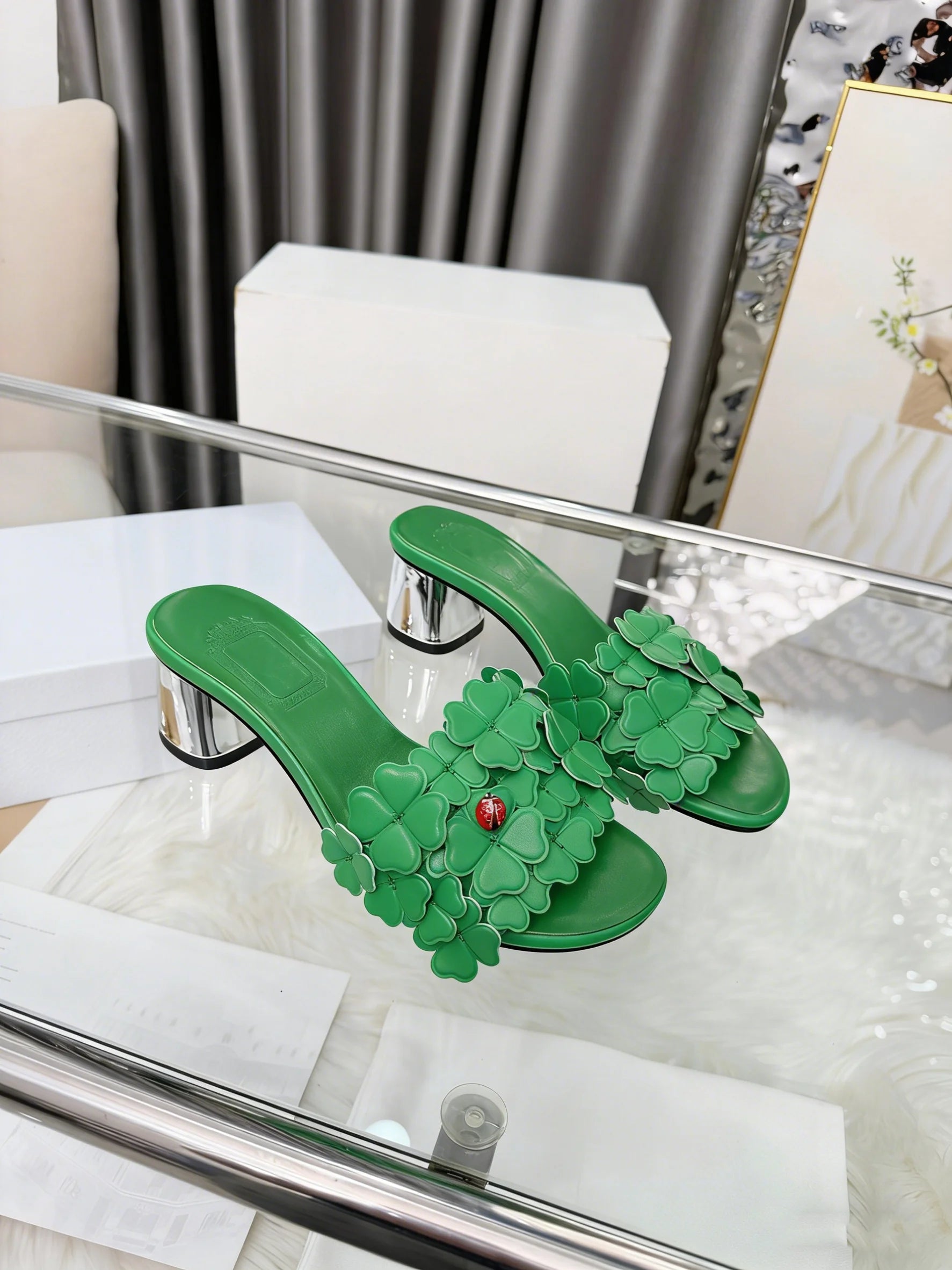 High-Quality Fashionable Casual High-Heel Ladies Slippers Comfortable Stylish Footwear for Women