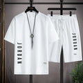 Men's Summer Clothing Brand Fashionable Casual T-Shirt + Shorts Set Daily Casual Training Shirt Comfortable Summer Men's Outfit