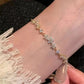 Exquisite Luxury Crystal Zircon Flower Bracelet for Women Shiny Rhinestone Pull Out Adjustable Bangle Party Wedding Jewelry Gift