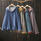 Women Cotton Jacket Women Jacket Stylish Hooded Spring Jacket with Drawstring Hem Zipper Closure for Women Outerwear for Wear