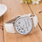 Simple Women Watch Ladies Dress Big Dial Leather Watches Whatever I Am Late Anyway Letter Watch for Students Reloj Mujer