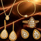 Water Drop Teardrop Jewelry Set Women&
