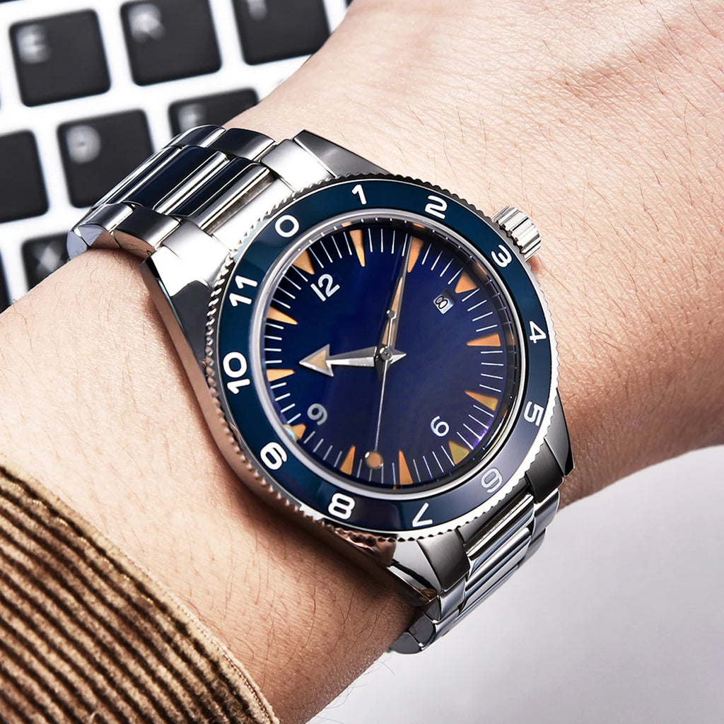 41MM  CORGEUT Sapphire Glass 100m Waterproof Japan  Automatic Luminous Mens Watch Nylon Strap