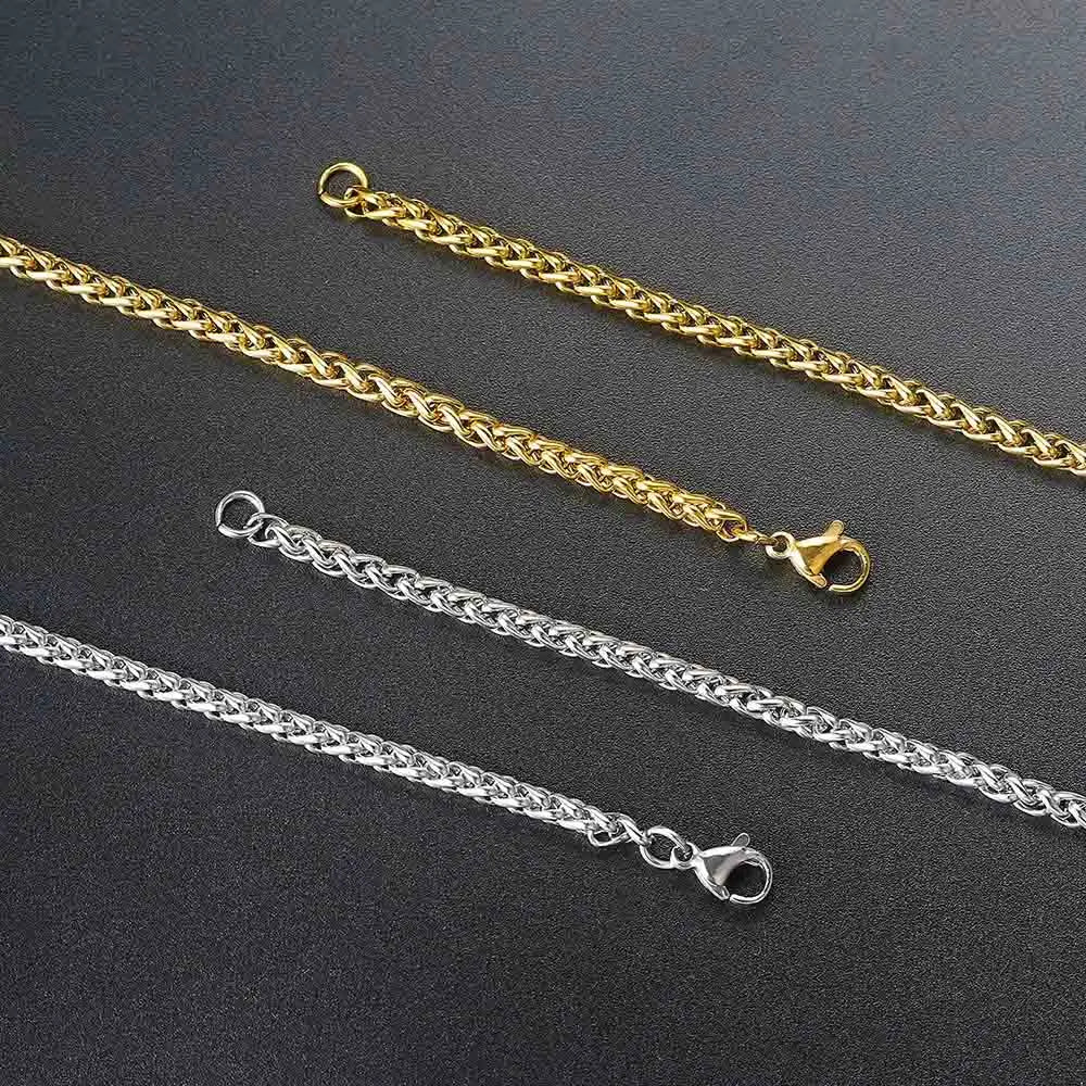 Franco Chain For Men Male Minimalist Stainless Steel Necklace Women Daily Wear Hip Hop Jewelry Gifts Width 3mm Length 60cm C024