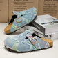 Mens Sandals Couple Cork Clogs Slippers Fashion Soft Footbed Suede Beach Slides with Arch Support Girls Outdoor Muller Shoes