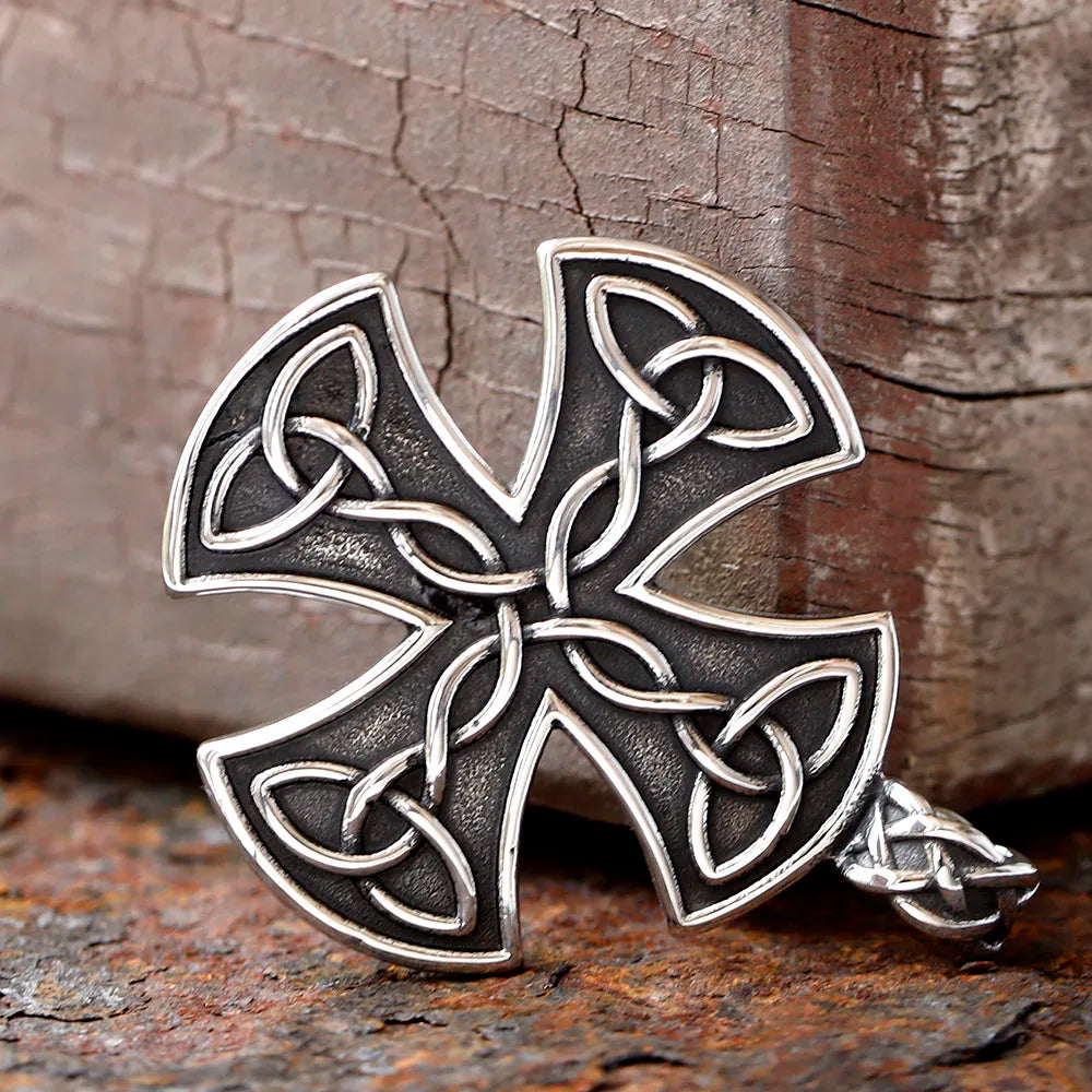 Mens Jewellery Titanium Steel Celtic Cross Necklace Pendant Vintage Chain for Men Necklace Stainless Steel Jewelry Collar Hombre