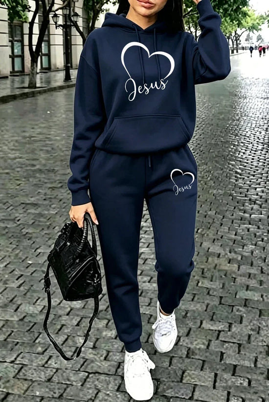2026 Womens Outfits Casual Hooded Sweatshirts Outdoors Sports Jogging Woman Clothing Fall Winter Street Single Item Hoodie Pants