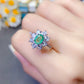 Majestic Natural Emerald S925 Sterling Ring Elegant Ladies Jewelry Captivating Style Unforgettable Holiday Gift
