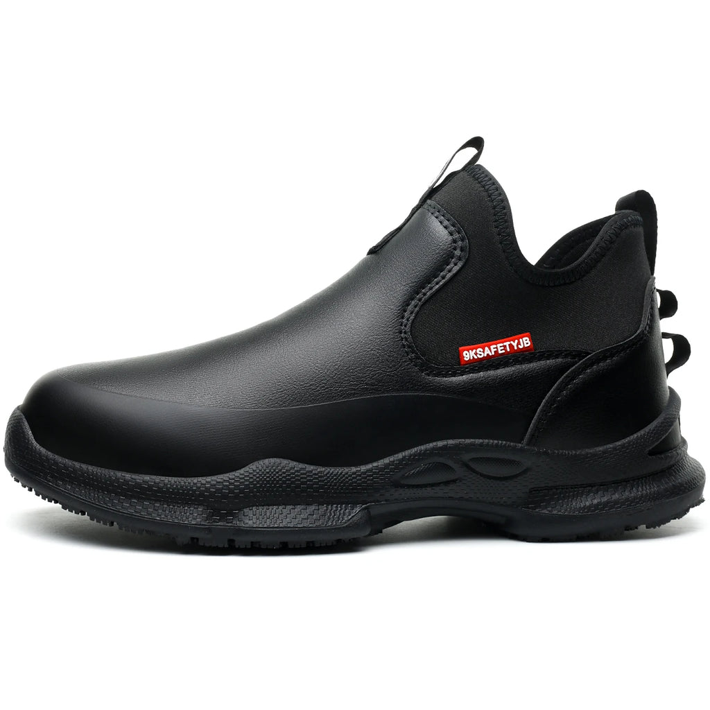 Mens Chef Work Shoes Non-Slip Oil-Resistant Kitchen Footwear Comfortable Restaurant Safety Shoes Waterproof Kitchen Shoes