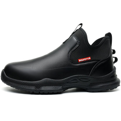 Mens Chef Work Shoes Non-Slip Oil-Resistant Kitchen Footwear Comfortable Restaurant Safety Shoes Waterproof Kitchen Shoes