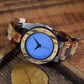 Womens Wooden Watch with All Wood Strap Analog Classic Design Colorful Bamboo Ladies Watches for Women