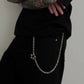 Fashion Cross Pants Chain For Men Metal Waist Chain Street Punk Jeans Chain Detachable Trousers Hanging Chain Accessory