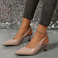 New in 2025 Pumps Footwear Elegant Women Heeled Shoes Fashion Buckle Strap Female Pointed Toe Slingbacks Ladies High Heels Shoes
