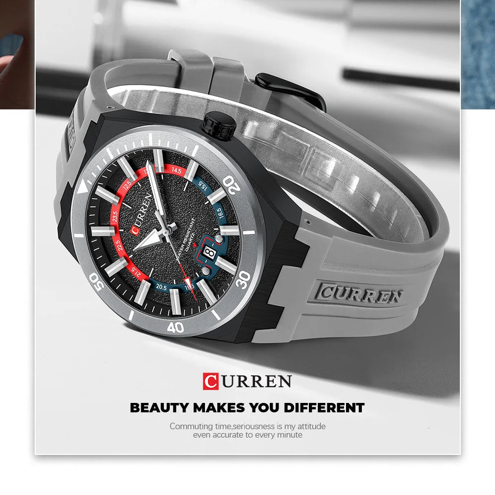 Mens Watches Analog Quartz Sports Unisex 30M Waterproof Watch for Men Military Time with Second Hand Glowing Easy to Read Dial