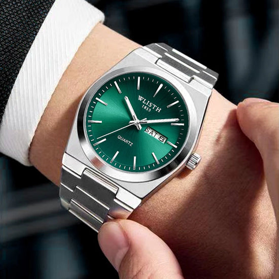 Man Watch Quartz Watch Luxury Waterproof Luminous Date Week Stainless Steel Men&