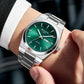 Man Watch Quartz Watch Luxury Waterproof Luminous Date Week Stainless Steel Men&