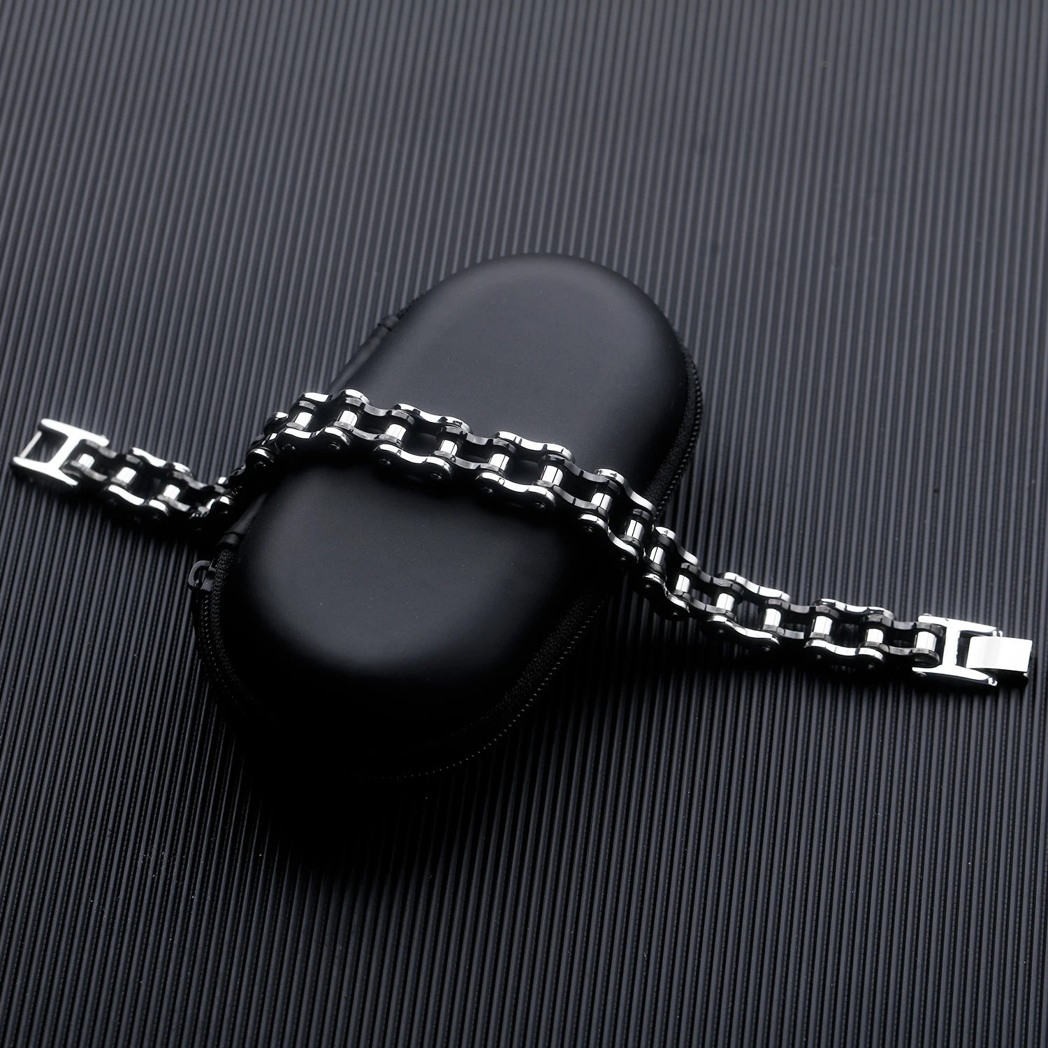 Mens Stainless Steel Bracelet Biker Bicycle Motorcycle Link Chain for Men Bangle Rock Male Jewelry Gift