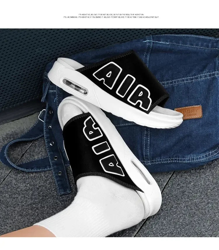 Mens Sandals Thick Sole Non-slip Fashion Sports Slippers for Men Outdoor Footwear Size 39-46 Suitable Summer Beach Slippers