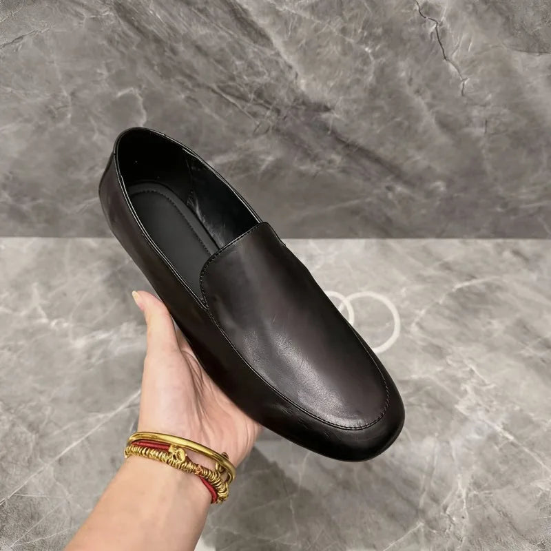 Men's Casual Shoes Genuine Leather Men Trendy Luxury Loafers Moccasins Mens Light Comfortable Driving Wedding Flats