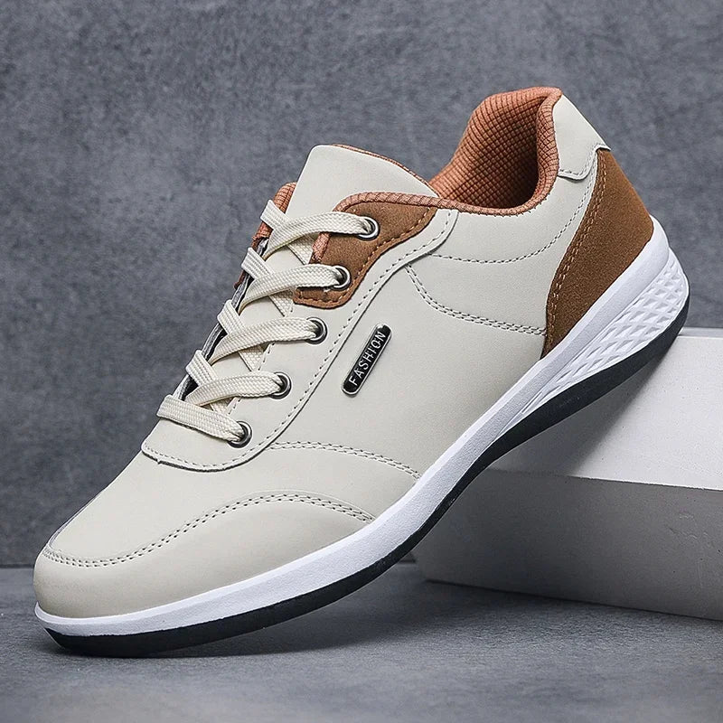 New Men Shoes Spring Autumn Waterproof Walking Sneakers Leisure Male Leather Sports Shoes Non-Slip Footwear Tennis for Men