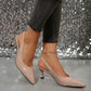 New in 2025 Pumps Footwear Elegant Women Heeled Shoes Fashion Buckle Strap Female Pointed Toe Slingbacks Ladies High Heels Shoes