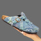 Mens Sandals Couple Cork Clogs Slippers Fashion Soft Footbed Suede Beach Slides with Arch Support Girls Outdoor Muller Shoes