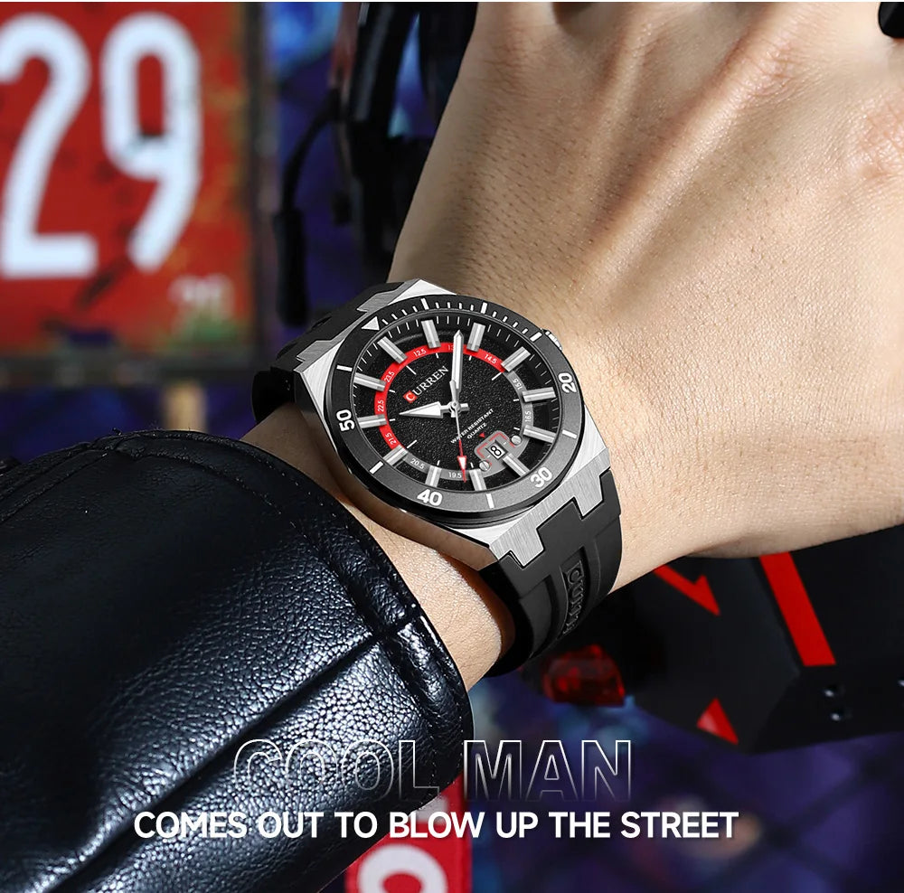 Mens Watches Analog Quartz Sports Unisex 30M Waterproof Watch for Men Military Time with Second Hand Glowing Easy to Read Dial