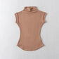 Women Summer Sexy Turtleneck Sleeveless T-Shirts Tops Solid Slim Fit Pullovers Causal Tees Shirts Female Streetwear Basics Tees