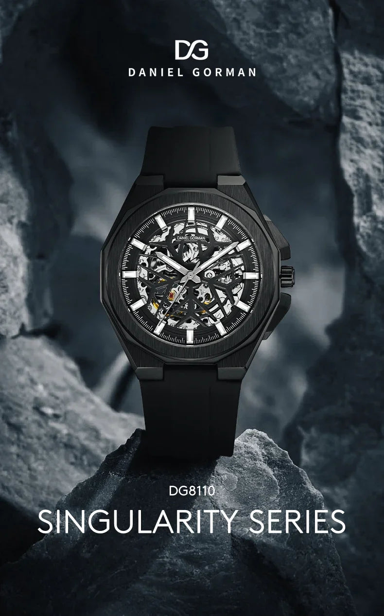 2026 Mens Mechanical Watches Top Brand Luxury Stainless Steel Waterproof Hollow Out Blue Big Male Wristwatches Relogio Masculino