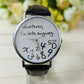 Simple Women Watch Ladies Dress Big Dial Leather Watches Whatever I Am Late Anyway Letter Watch for Students Reloj Mujer