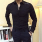 Shirts and Blouses for Men Business Man Tops Long Sleeve Aesthetic Original with Collar Sleeves Luxury Asia Silk Cotton Clothing