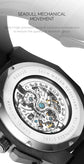 2026 Mens Mechanical Watches Top Brand Luxury Stainless Steel Waterproof Hollow Out Blue Big Male Wristwatches Relogio Masculino