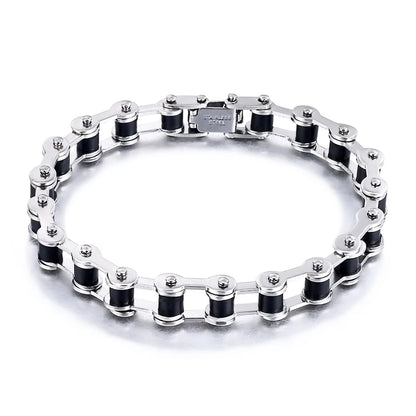 Stainless Steel Biker Chain Bracelet Mens Bracelet Link Chain Motorcycle Bicycle Style Bracelets Fashion Punk Bangles Jewelry