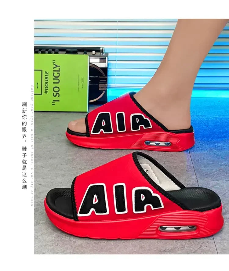 Mens Sandals Thick Sole Non-slip Fashion Sports Slippers for Men Outdoor Footwear Size 39-46 Suitable Summer Beach Slippers