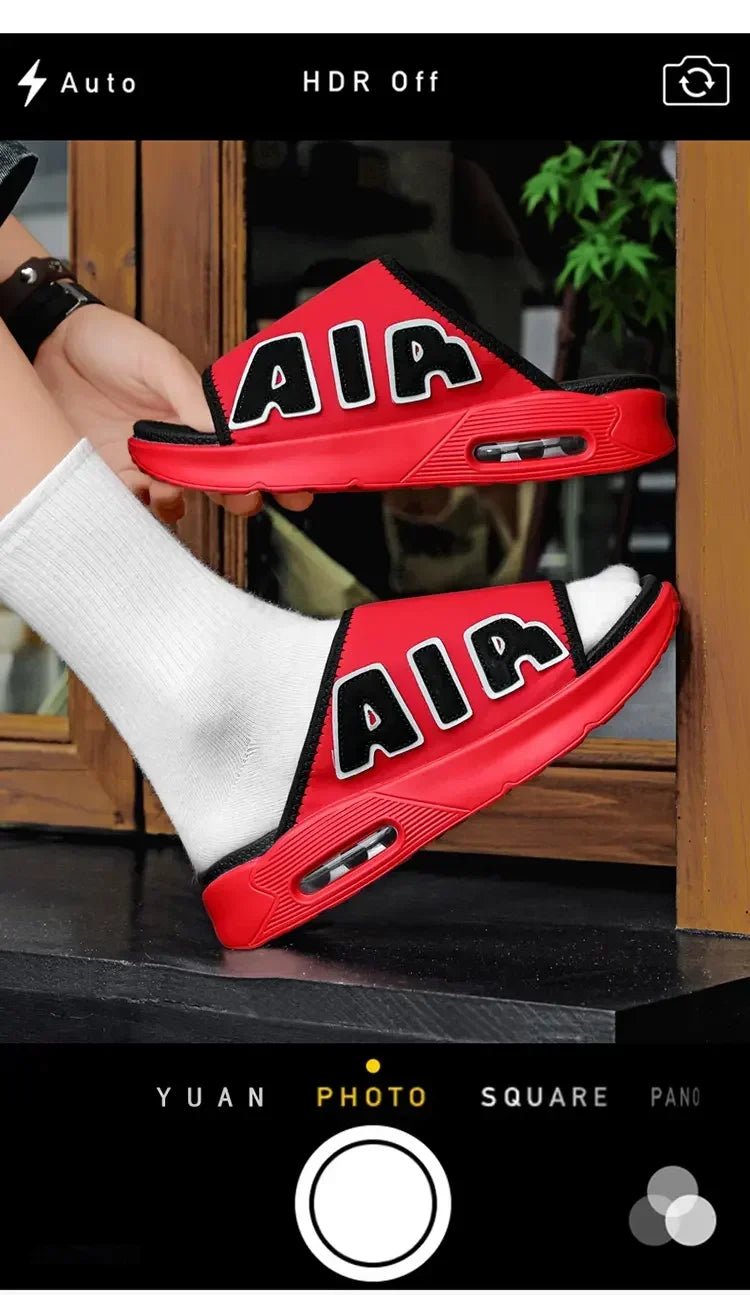 Mens Sandals Thick Sole Non-slip Fashion Sports Slippers for Men Outdoor Footwear Size 39-46 Suitable Summer Beach Slippers