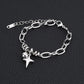 Hip Hop Chain Bracelets for Men Boys,Never Fade 4-point Star Adjsutable Wristband,Trendy Jewelry Gifts