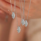 925 Silver Plated Fashion Golden Marquise Series Zircon Ring Necklace For Women Engagement Wedding Simple Jewelry Set