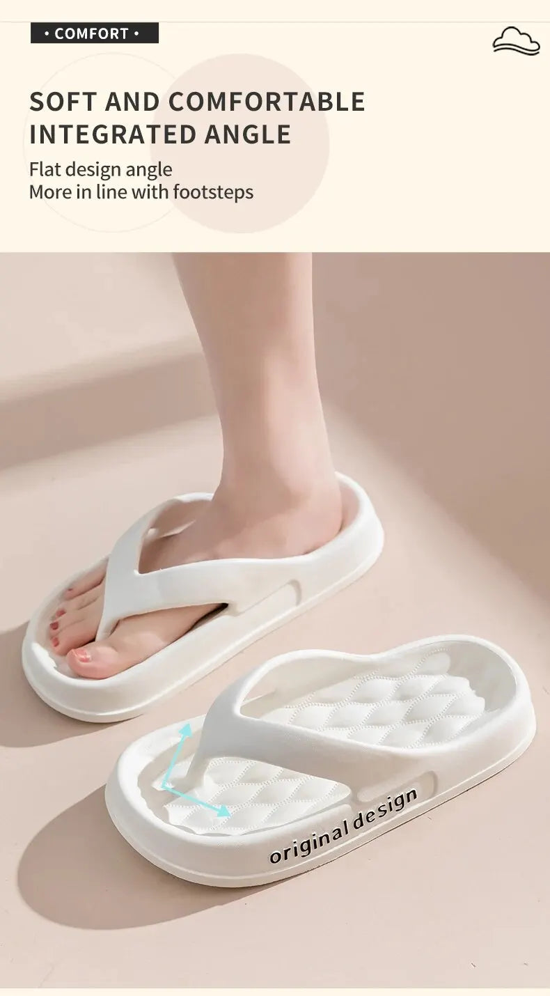 Women's Platform Non-slip Slippers, Solid Color Indoor Flip FlopsWomen's Footwear ZYT2438