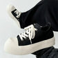 Men Thick-Soled Big Round Toe Sneakers Couple Anti slip Wear Outdoor Shoes Women Versatile Trendy Casual Unisex Board Footwear