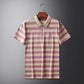Quality Man Summer Hot Short-Sleeved Polo Shirt Letter Print Stripe Lapel Button British Style T-Shirt Fashion Leisure Mens Wear