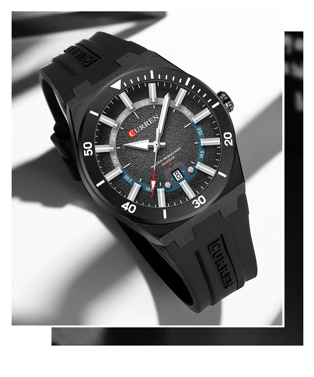 Mens Watches Analog Quartz Sports Unisex 30M Waterproof Watch for Men Military Time with Second Hand Glowing Easy to Read Dial