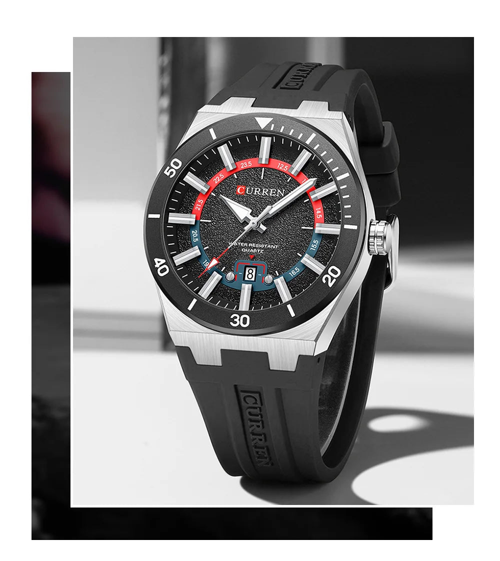 Mens Watches Analog Quartz Sports Unisex 30M Waterproof Watch for Men Military Time with Second Hand Glowing Easy to Read Dial