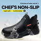 Mens Chef Work Shoes Non-Slip Oil-Resistant Kitchen Footwear Comfortable Restaurant Safety Shoes Waterproof Kitchen Shoes