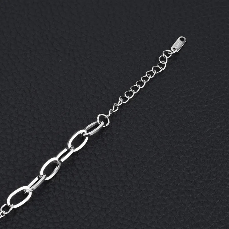 Hip Hop Chain Bracelets for Men Boys,Never Fade 4-point Star Adjsutable Wristband,Trendy Jewelry Gifts