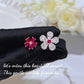 Trendy Elegant Cherry Blossom Jewelry Sets with Dazzling Zircon Ladies Temperament Flower 925 Silver Color Ring Earring Necklace