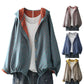 Women Cotton Jacket Women Jacket Stylish Hooded Spring Jacket with Drawstring Hem Zipper Closure for Women Outerwear for Wear