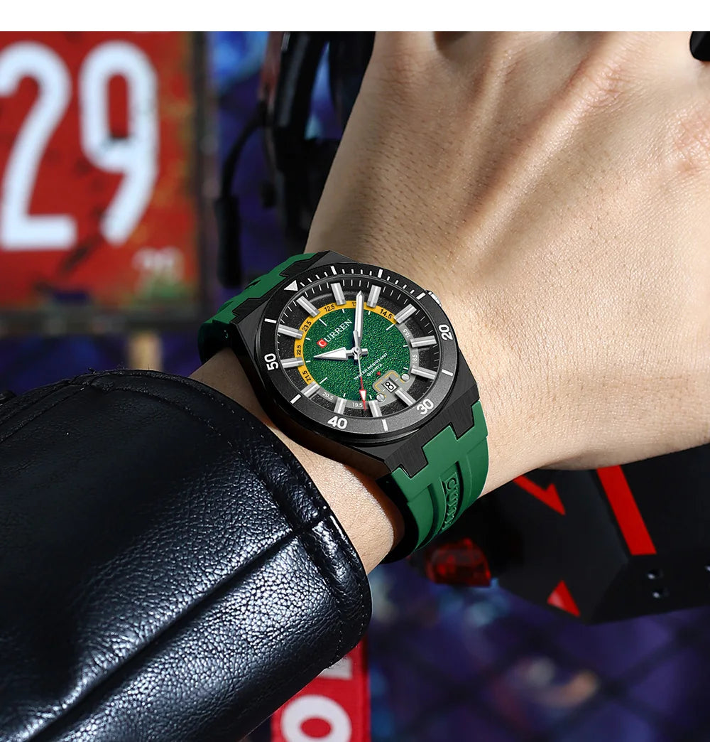 Mens Watches Analog Quartz Sports Unisex 30M Waterproof Watch for Men Military Time with Second Hand Glowing Easy to Read Dial