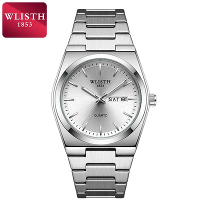 Man Watch Quartz Watch Luxury Waterproof Luminous Date Week Stainless Steel Men&